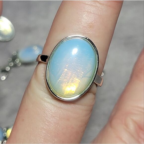 Opalite Bracelet, Ring, Earrings & Pendant Necklace - Picture 5 of 16